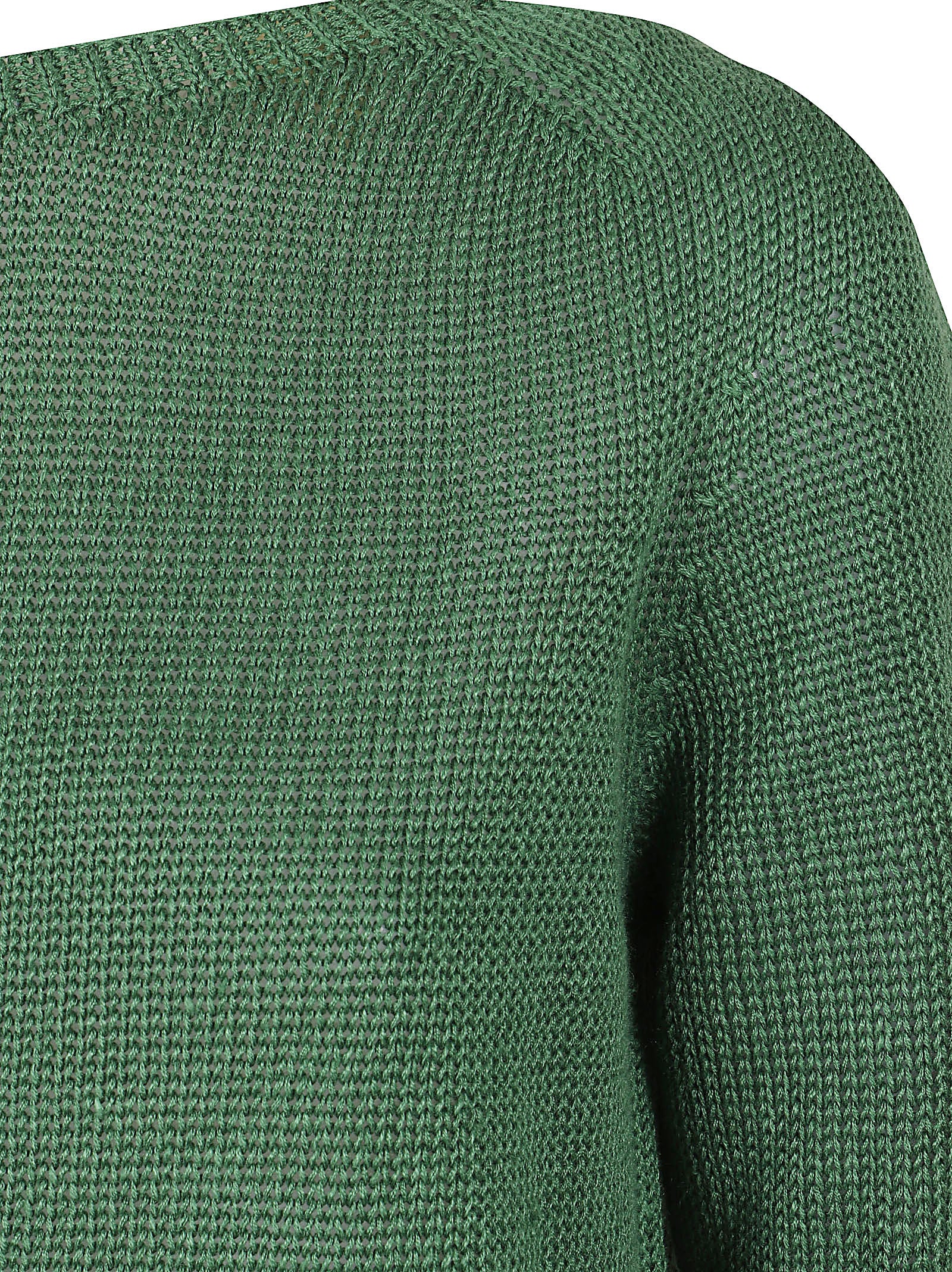 Boxy Long-Sleeved Top in Textured Knit Fabric