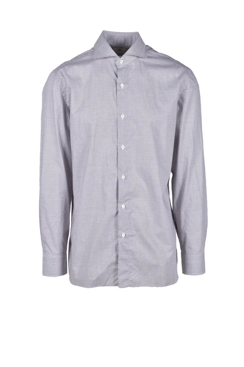Cotton Shirt - Blue/Brown