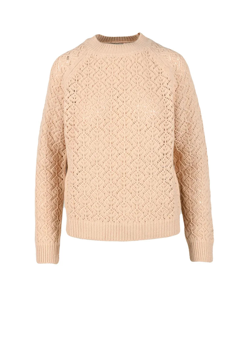 Intricately Knitted Brown Sweater