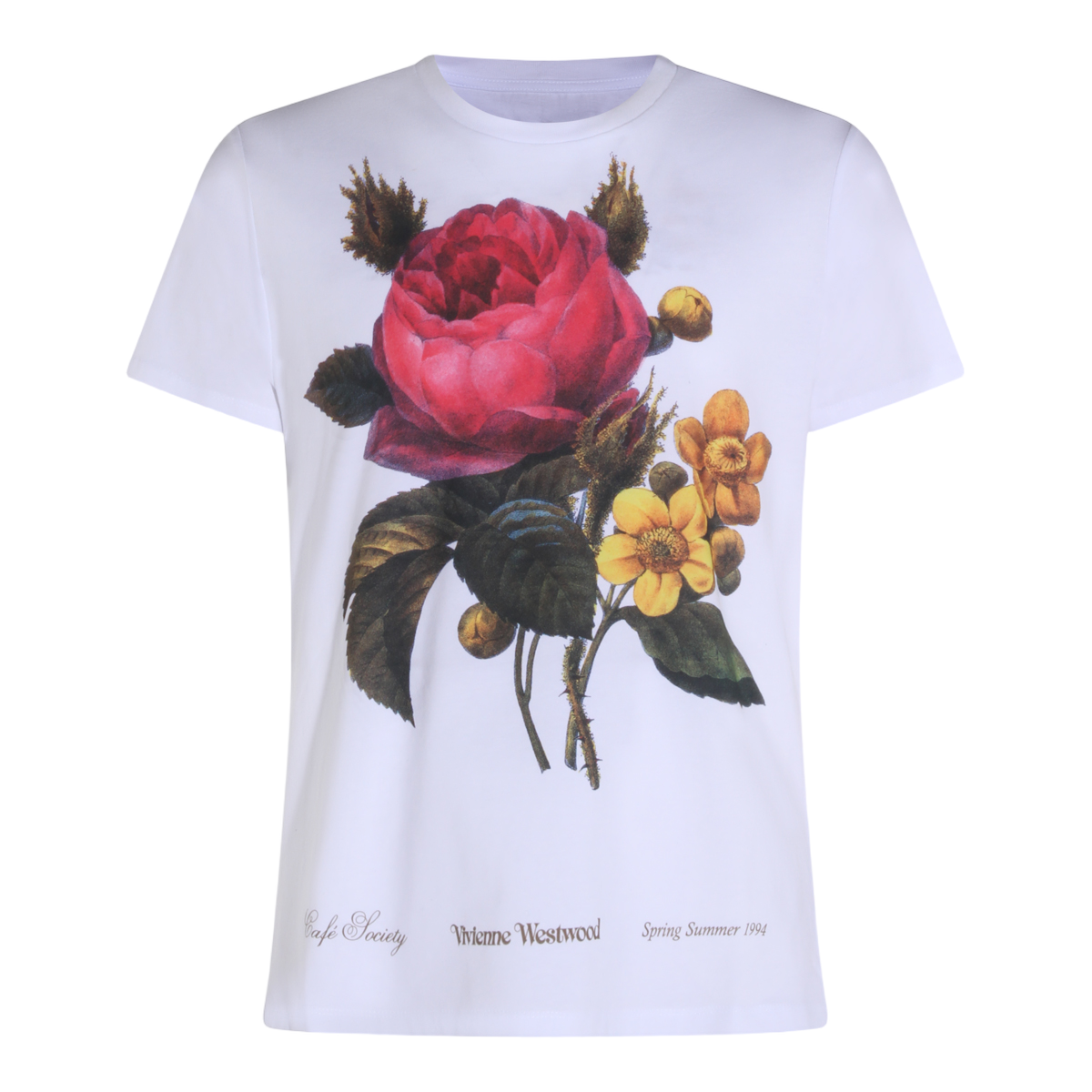 Short-Sleeve T-Shirt with Floral Design