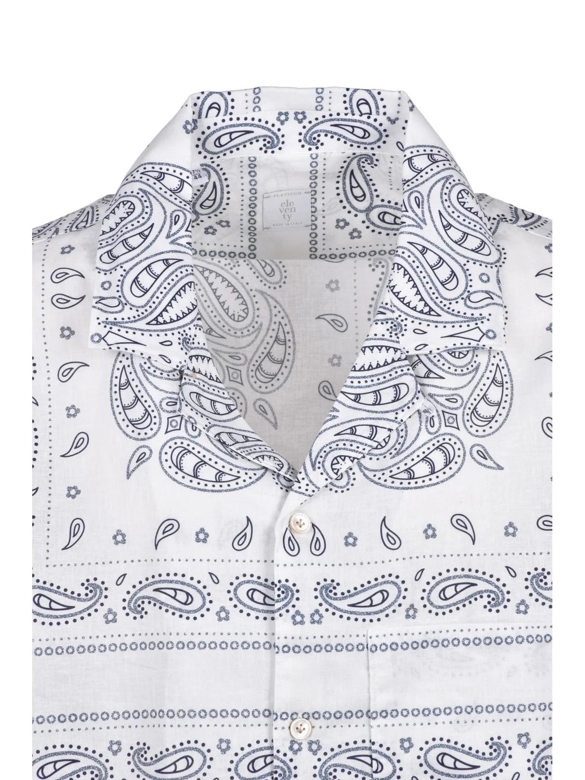 White Blue Linen Cotton Shirt