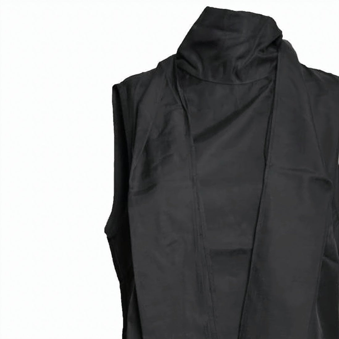 Draped Black Sleeveless Top