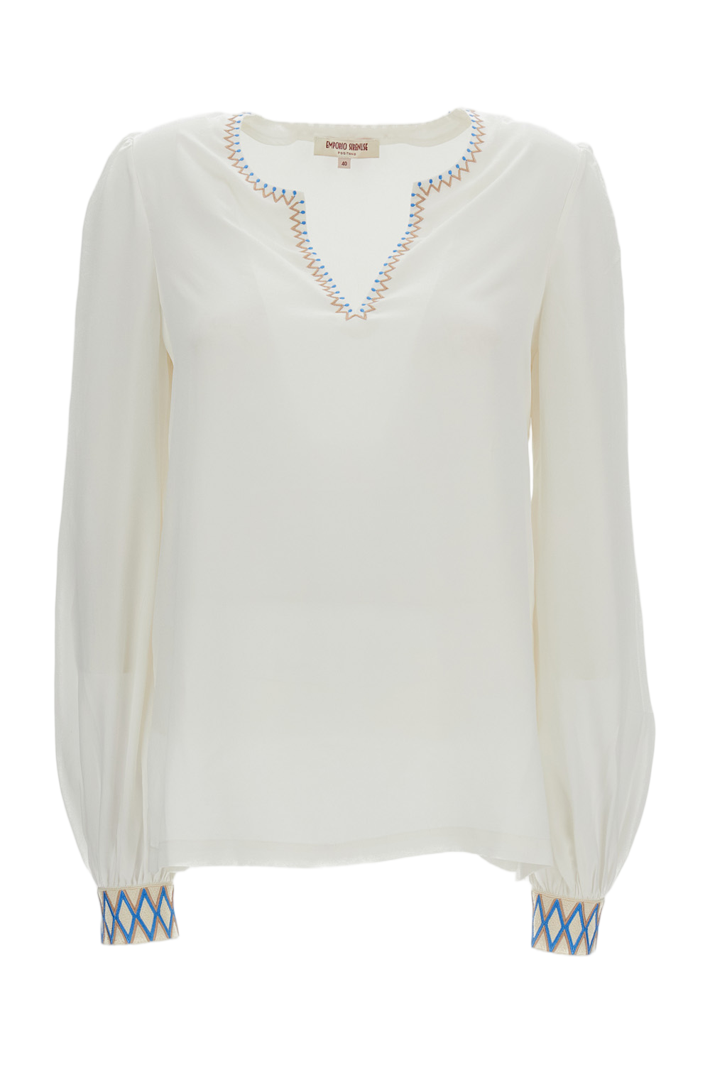 Ballerina Embroidered Silk Blouse