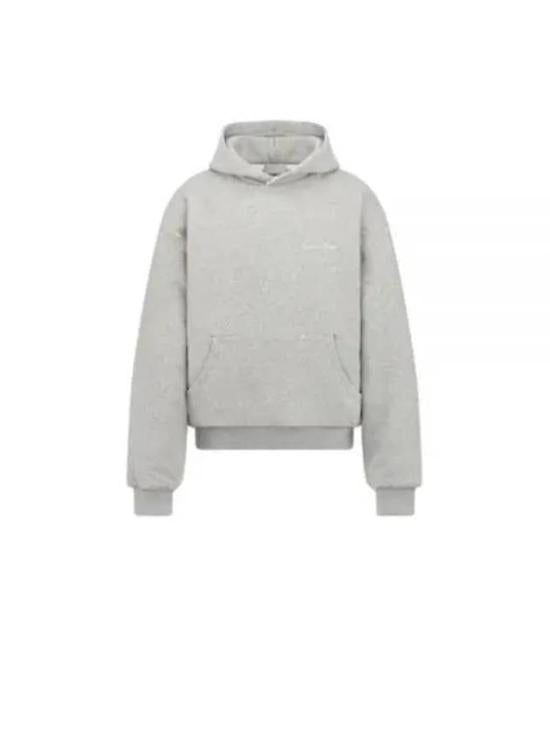 Grey Cotton Hoodie with Classic Kangaroo Pocket
