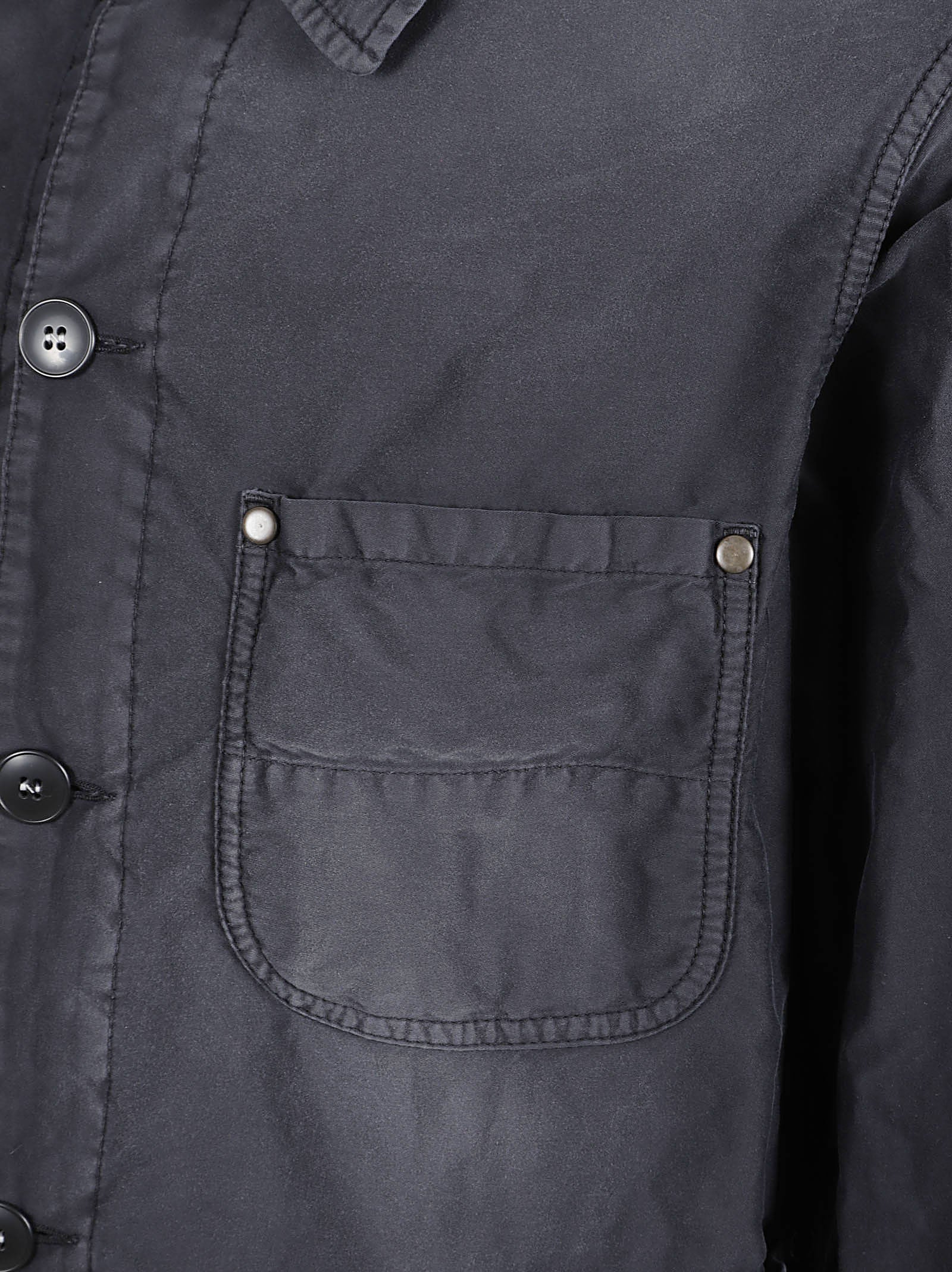 Boxy Cropped Jacket with Button-Up Front