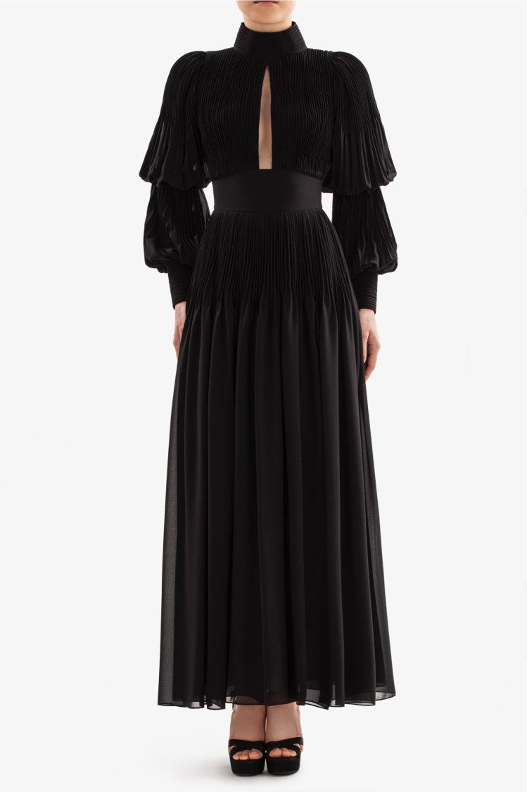 Pleated Midi Dress