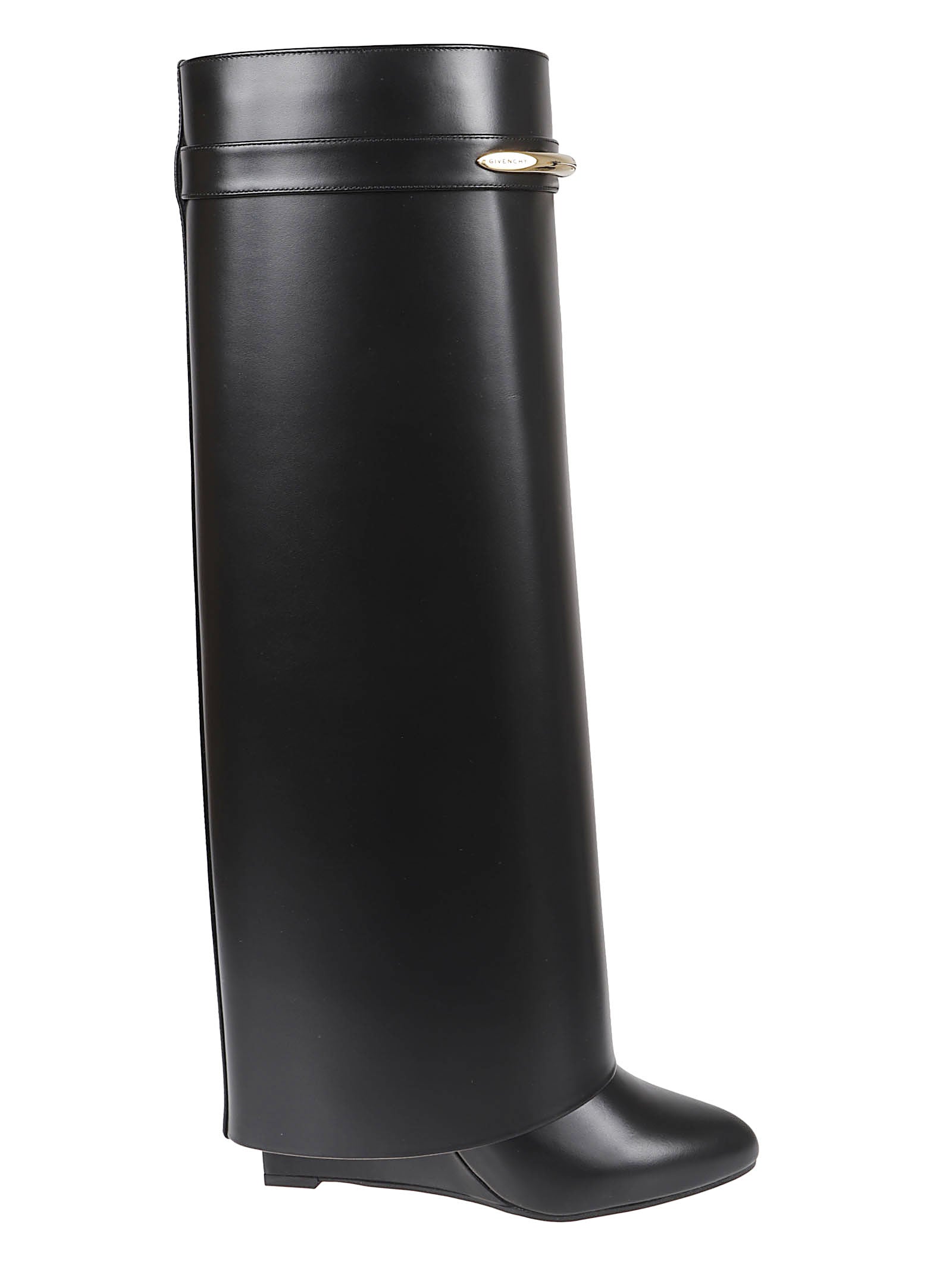 Tall Black Boots And Metallic Detail