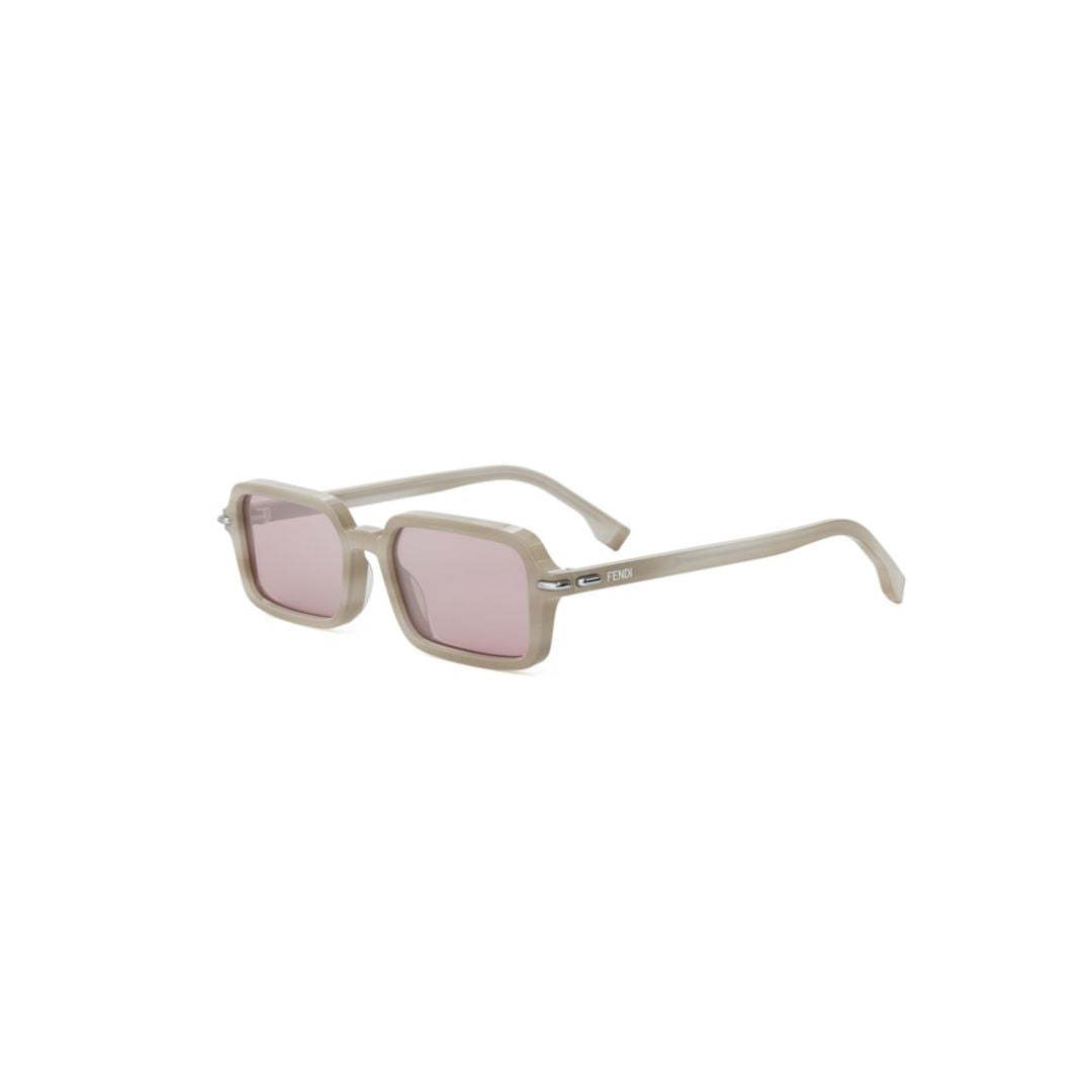 Fe40174i Translucent Acetate Rectangular Sunglasses