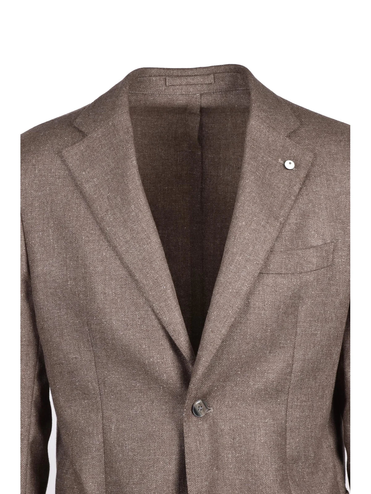 Silk-Wool Blazer Featuring Rounded Design And Unlined Interior