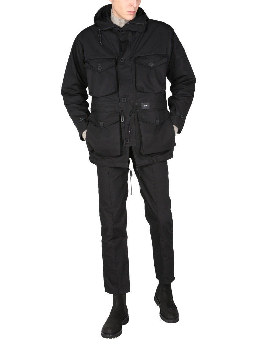Straight-Leg Pants With Logo Button Closure
