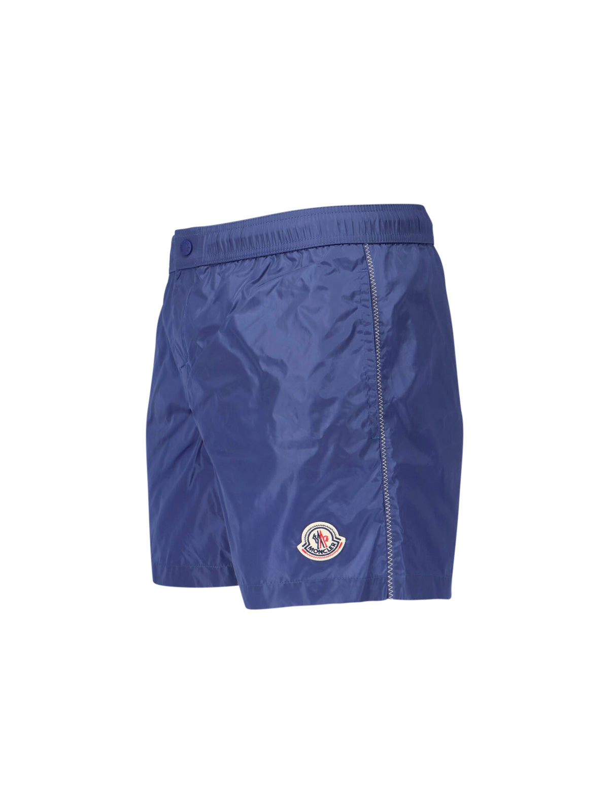 Blue Mid-Rise Straight Leg Swim Shorts