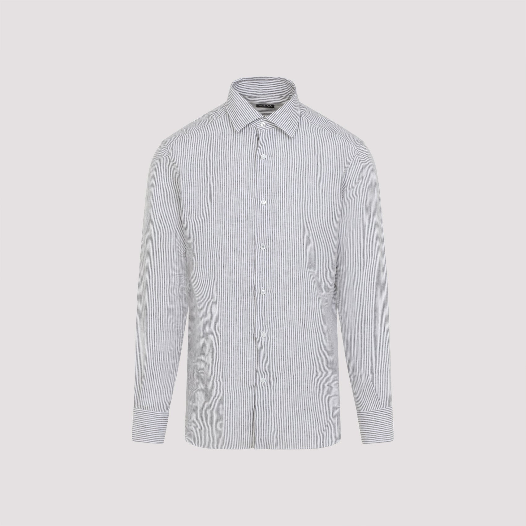 Linen Shirt with Classic Button-Down Design