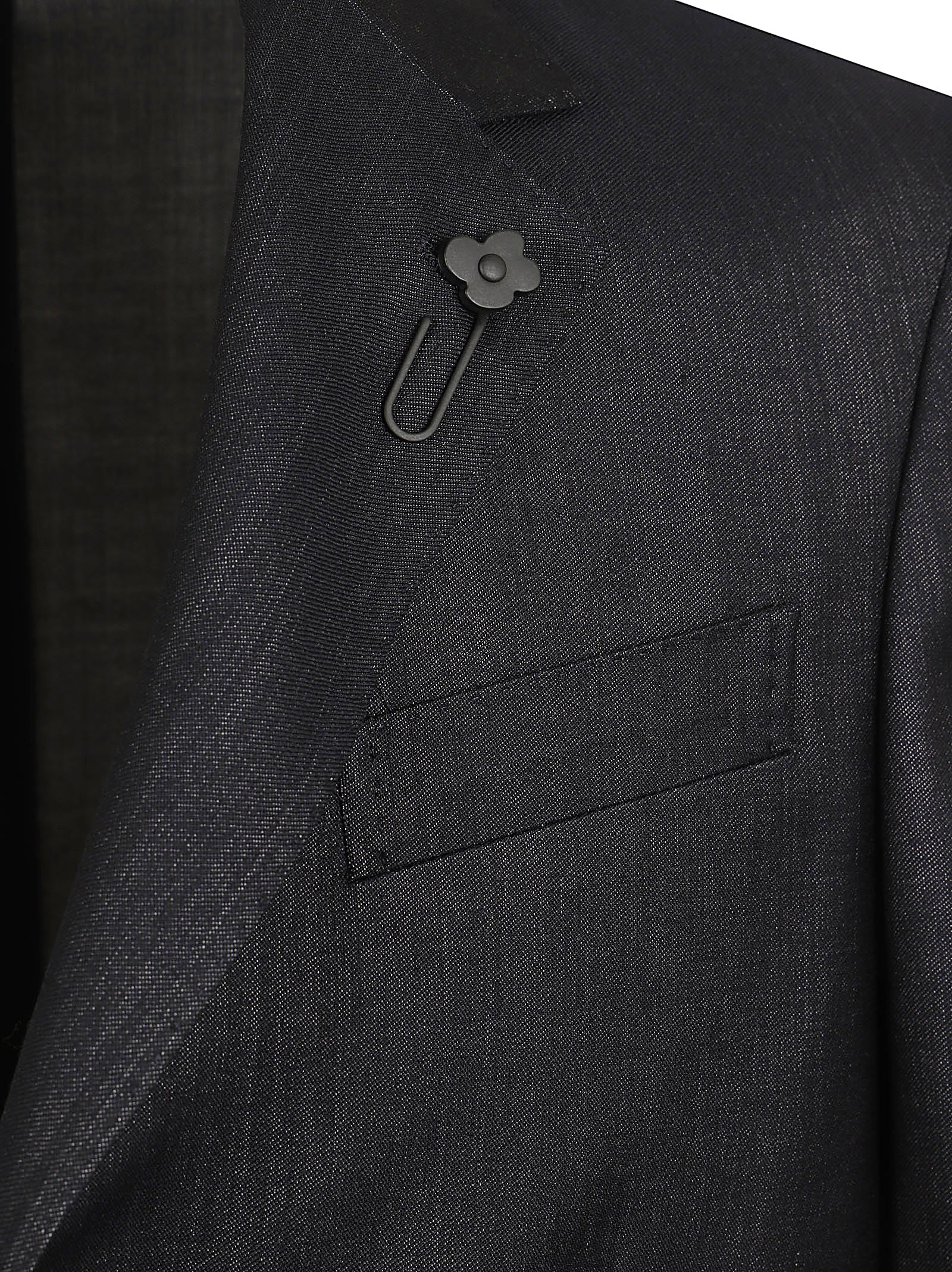 Refined Black Wool Blend Suit