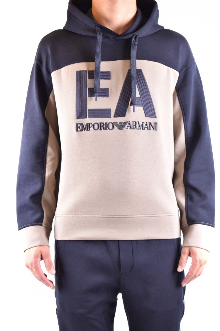 Two-Tone Sweatshirt With Embroidered Logo