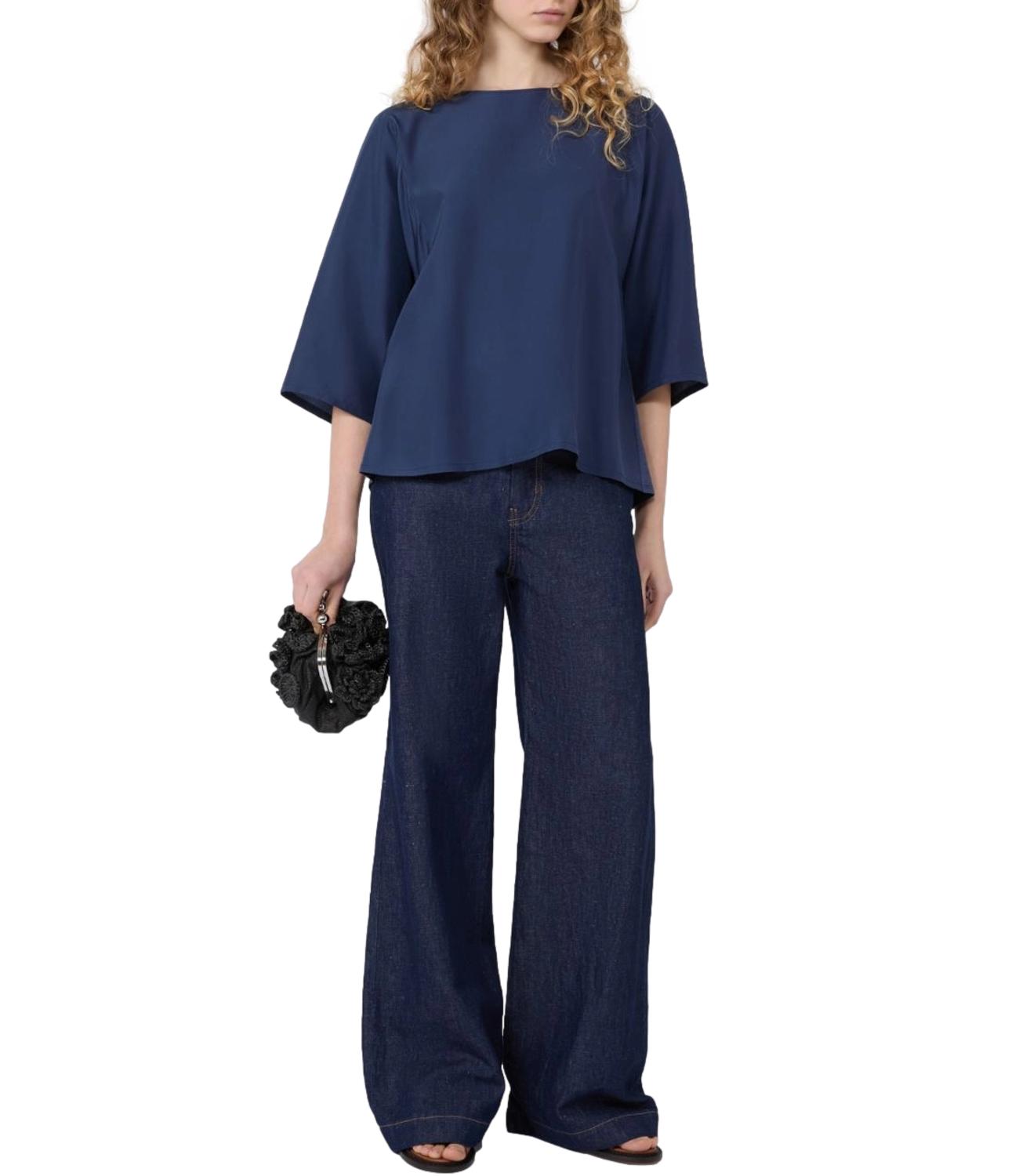 Blue Wkdfastoso Linen Knit Sweater