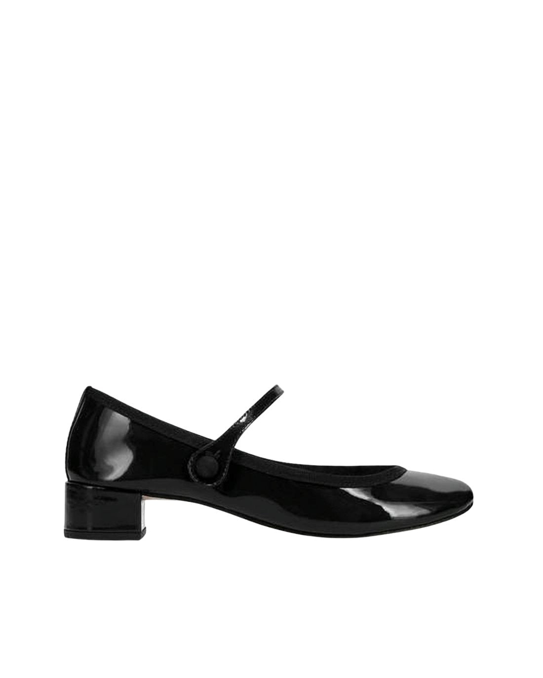 Glossy Flat Shoes with Rounded Toe