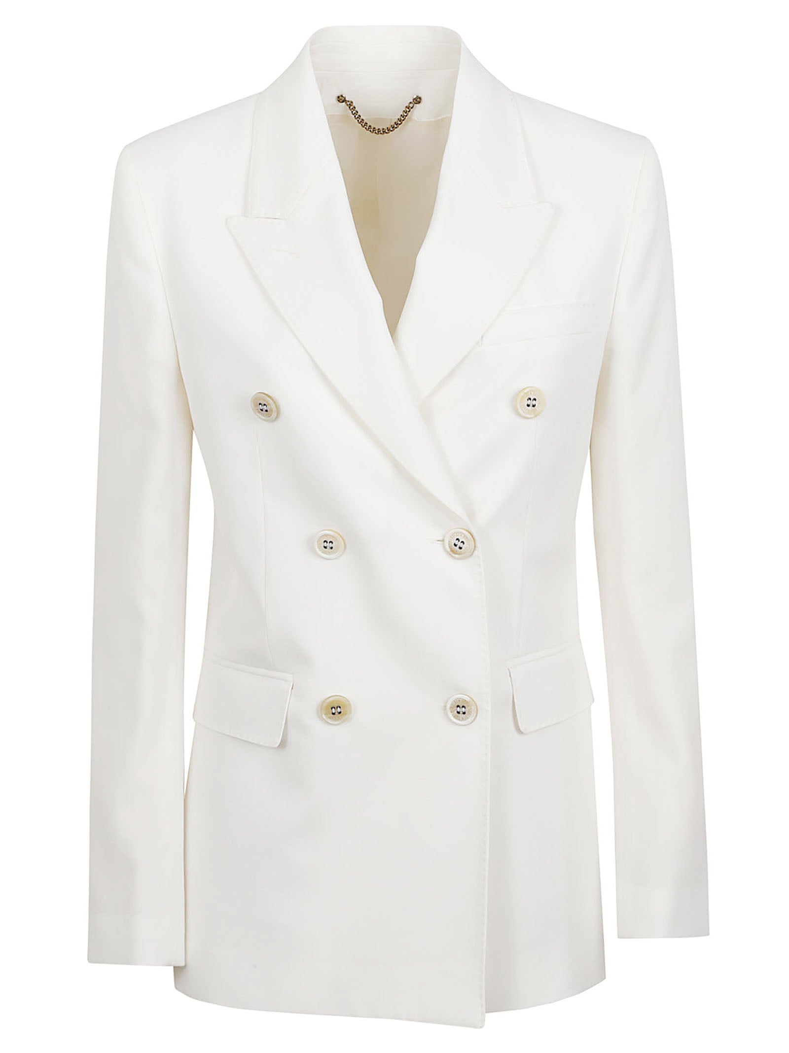 Tailored Double-Breasted Jacket with Structured Silhouette