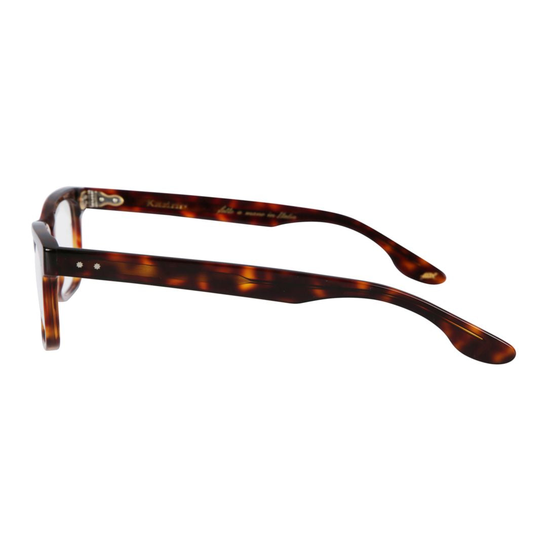 Viko Rectangular Tortoiseshell Frame Eyeglasses with Metallic Rivets