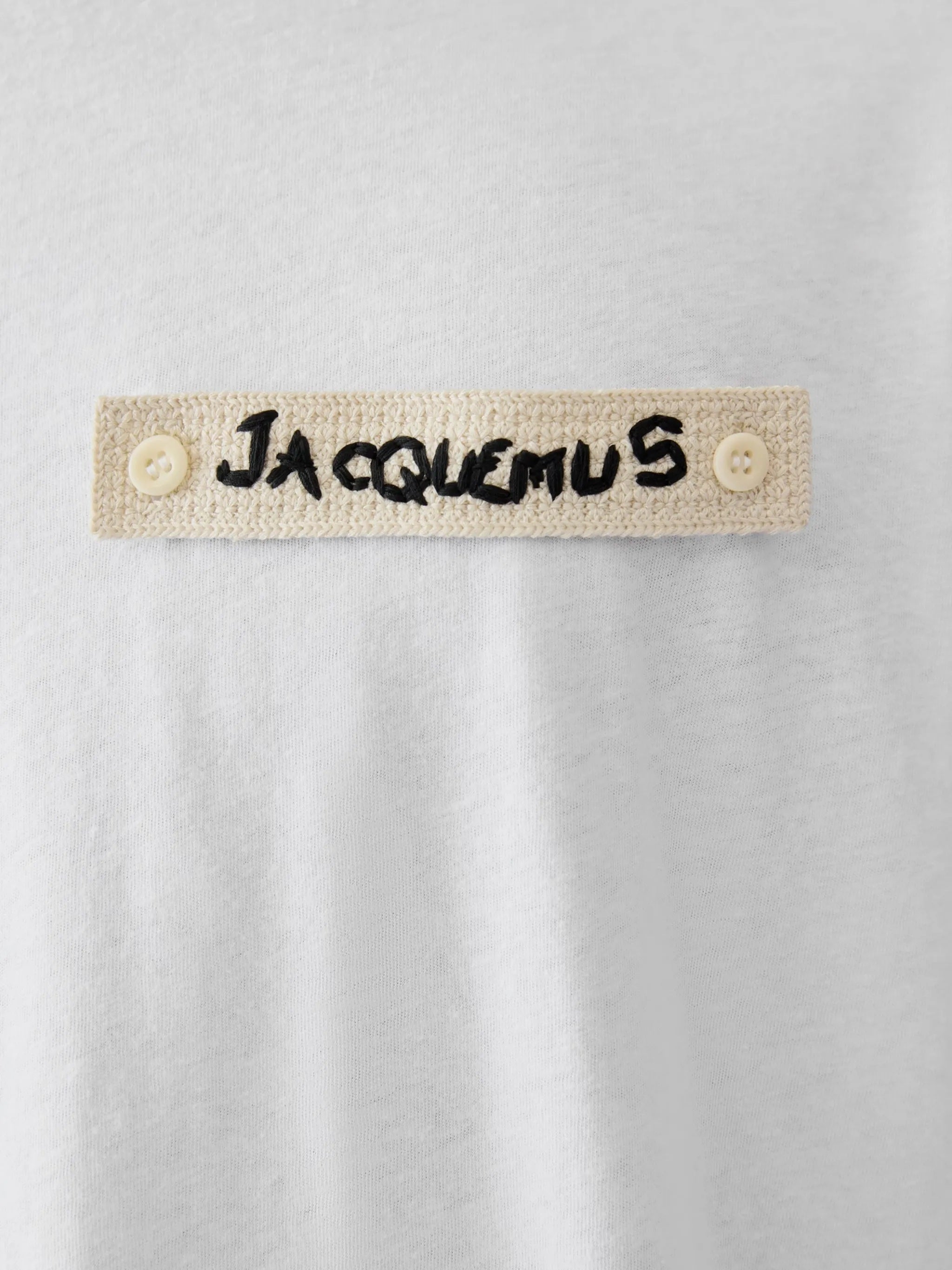 Beige Silk and Nylon Knit T-Shirt