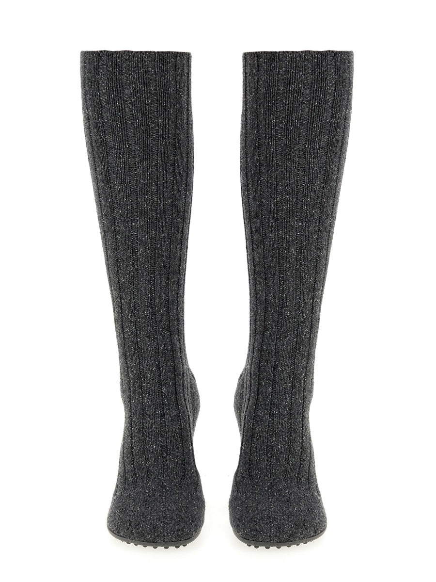 High-Heeled Atomic Boot with Refined Silhouette