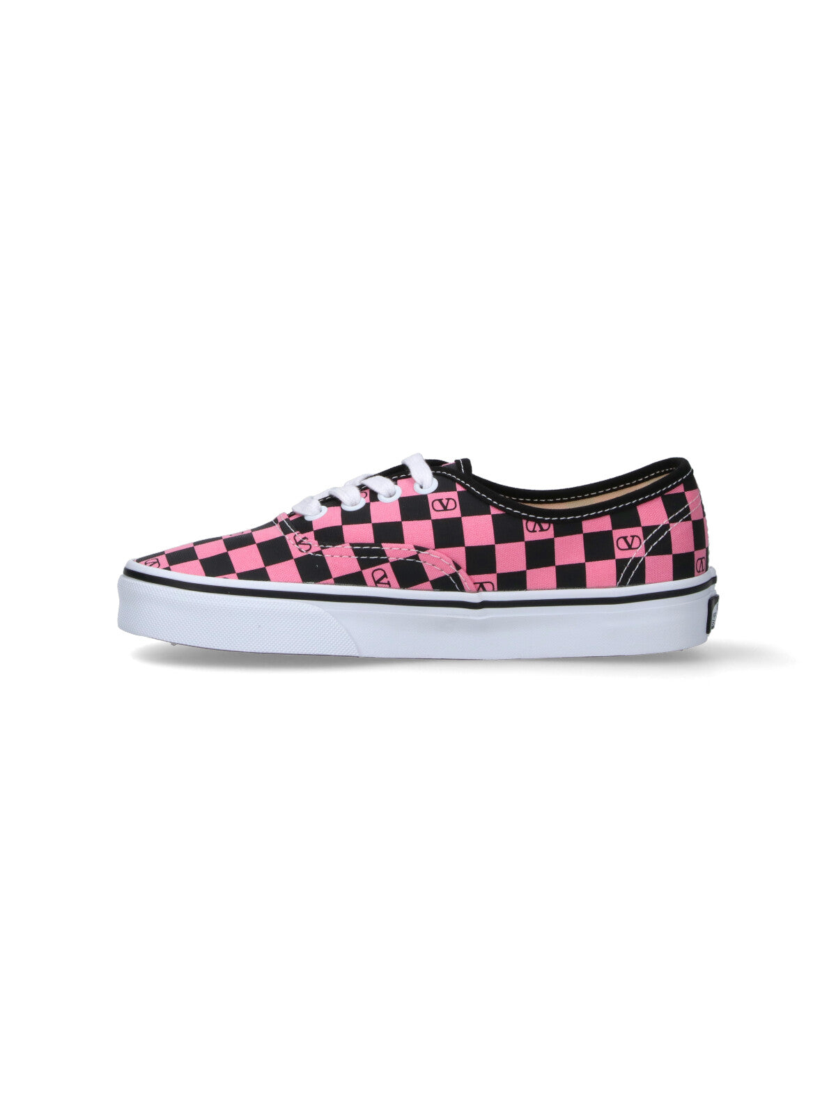 Low-Top Sneakers with Checkerboard Pattern