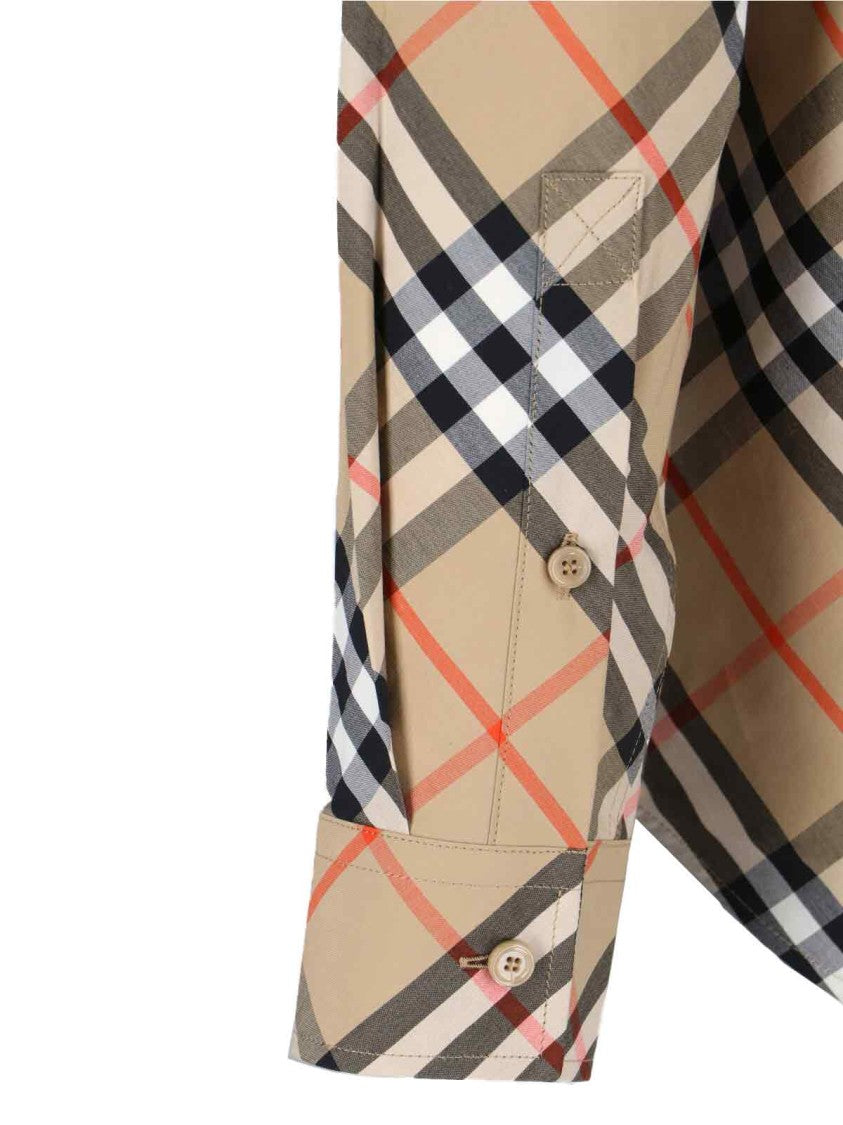 "Check" Shirt – Beige