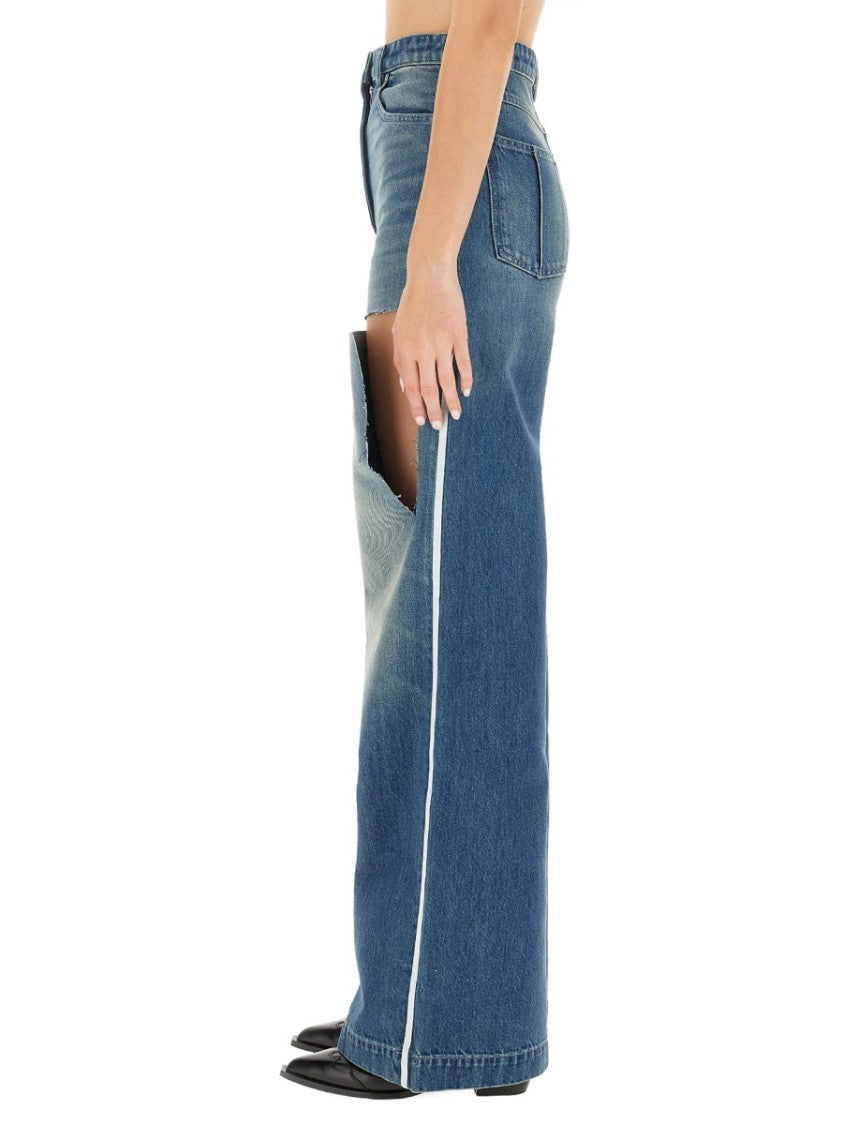 Wide-Fit Jeans With High Waist