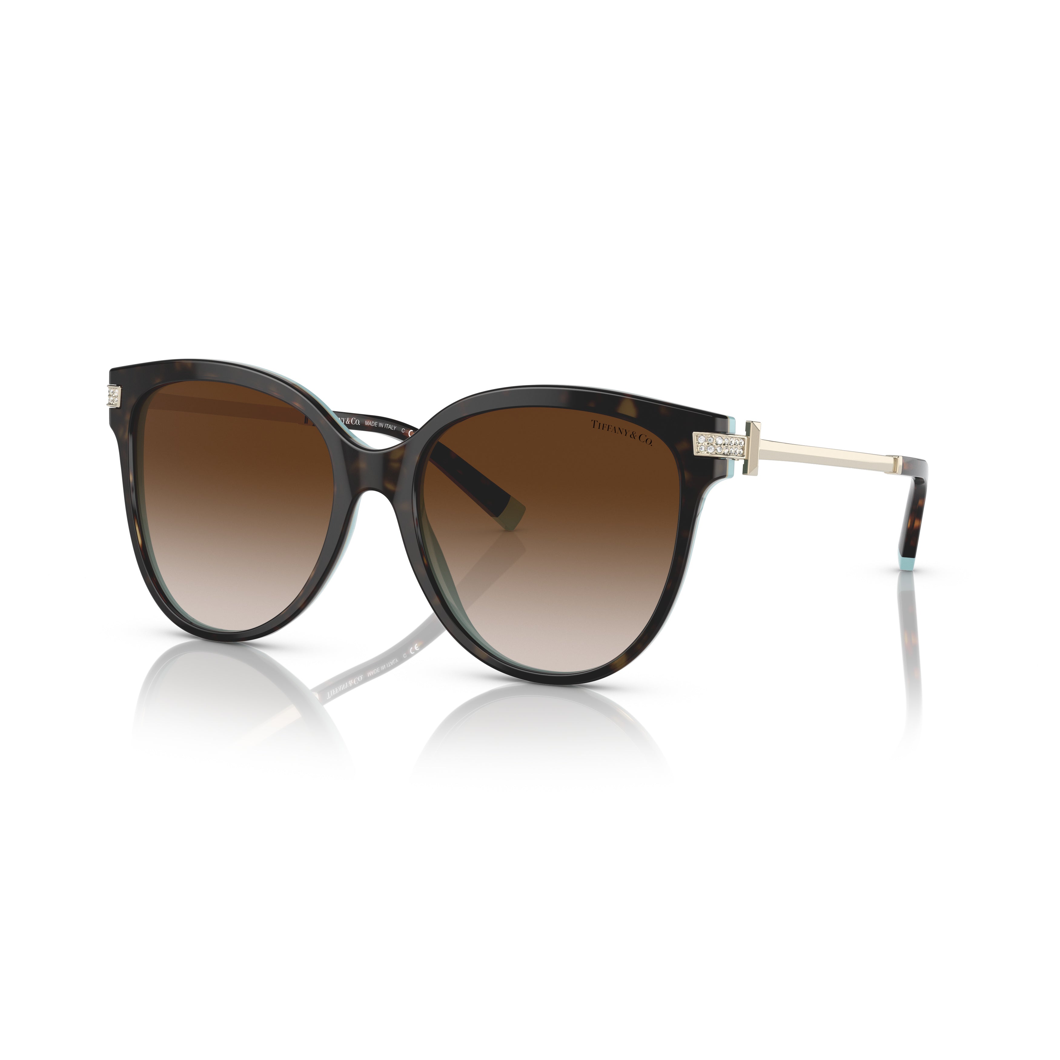 0tf4193b Rounded Tortoiseshell Sunglasses