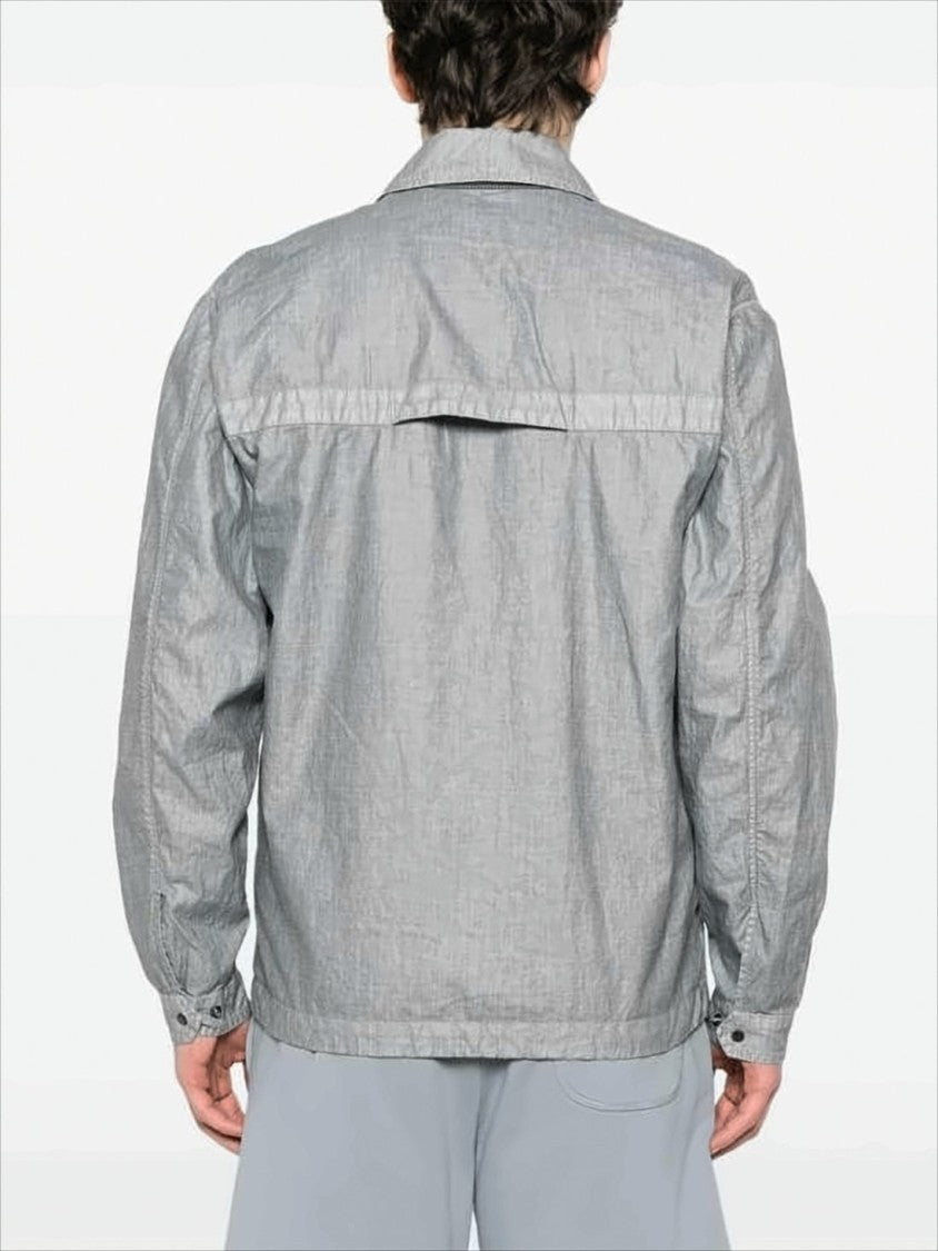 Lightweight Linen Jacket with Classic Collar