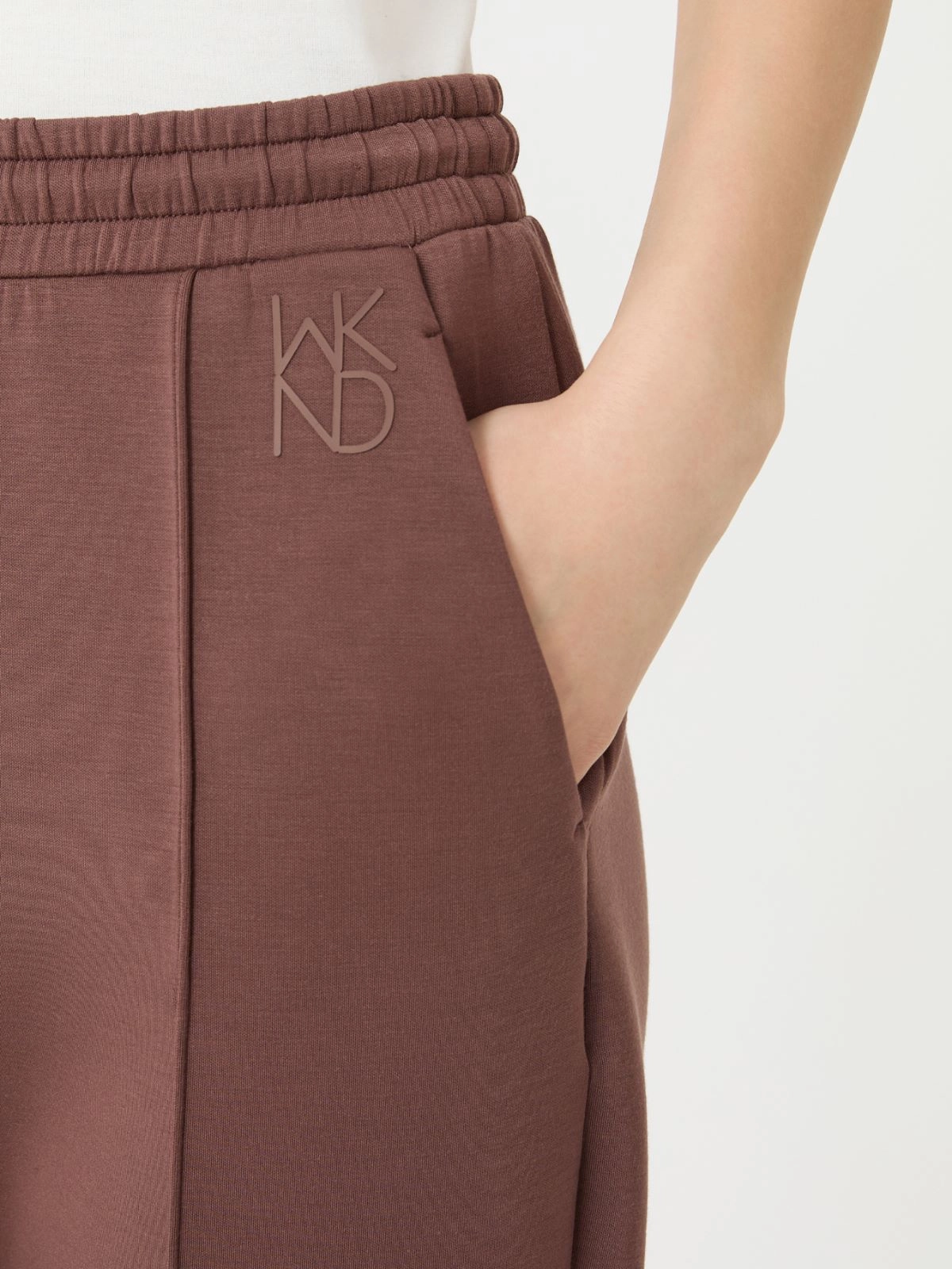 Cropped Relaxed Fit Pants with Drawstring Waistband