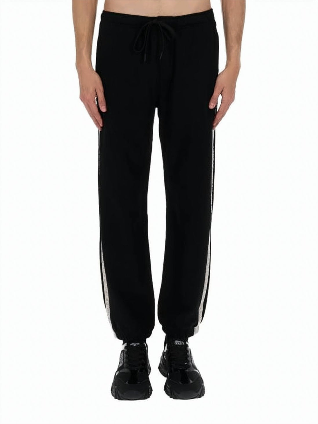 Jogger Pants with Contrasting Side Stripes