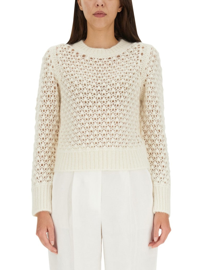Perforated Mesh Sweater