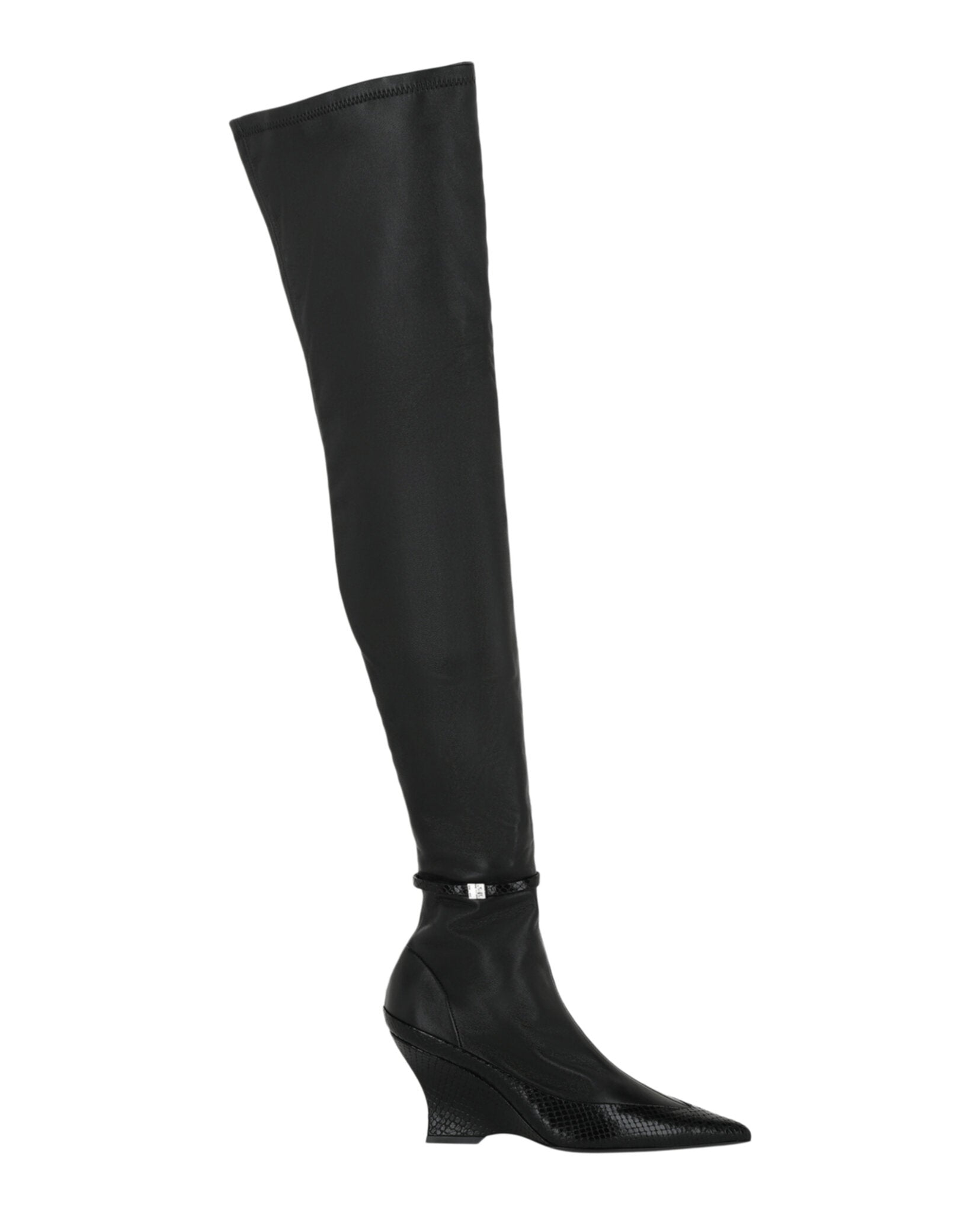 Raven Over-The-Knee Boots In Leather