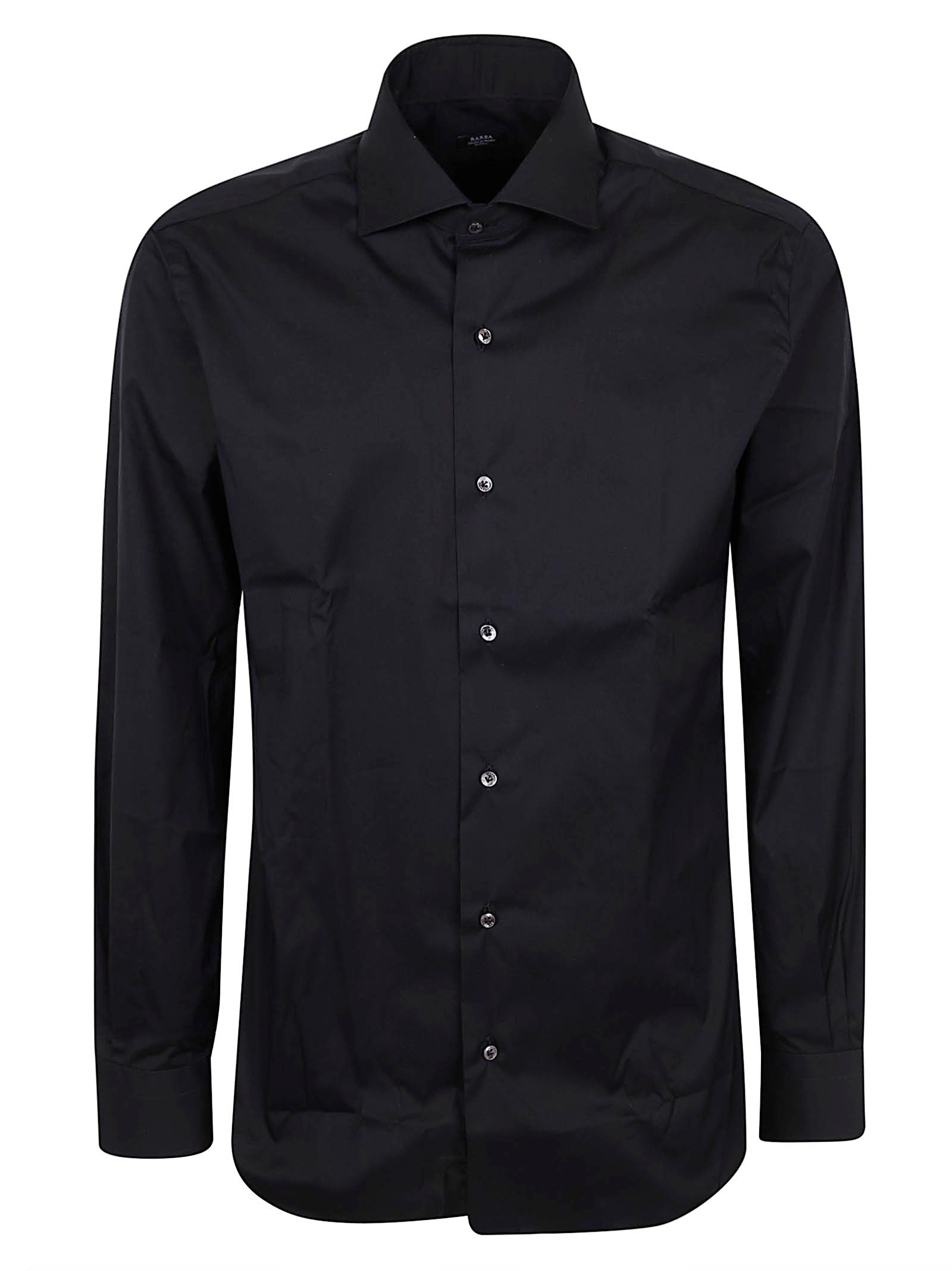 Tailored Black Shirt with Classic Collar