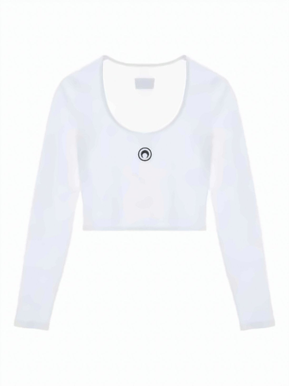 Cropped Long-Sleeve Top with Design