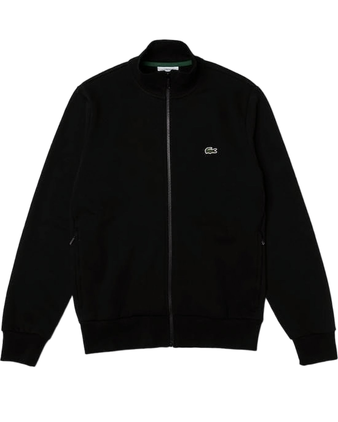 Minimalist Black Bomber Jacket with Ribbed Cuffs