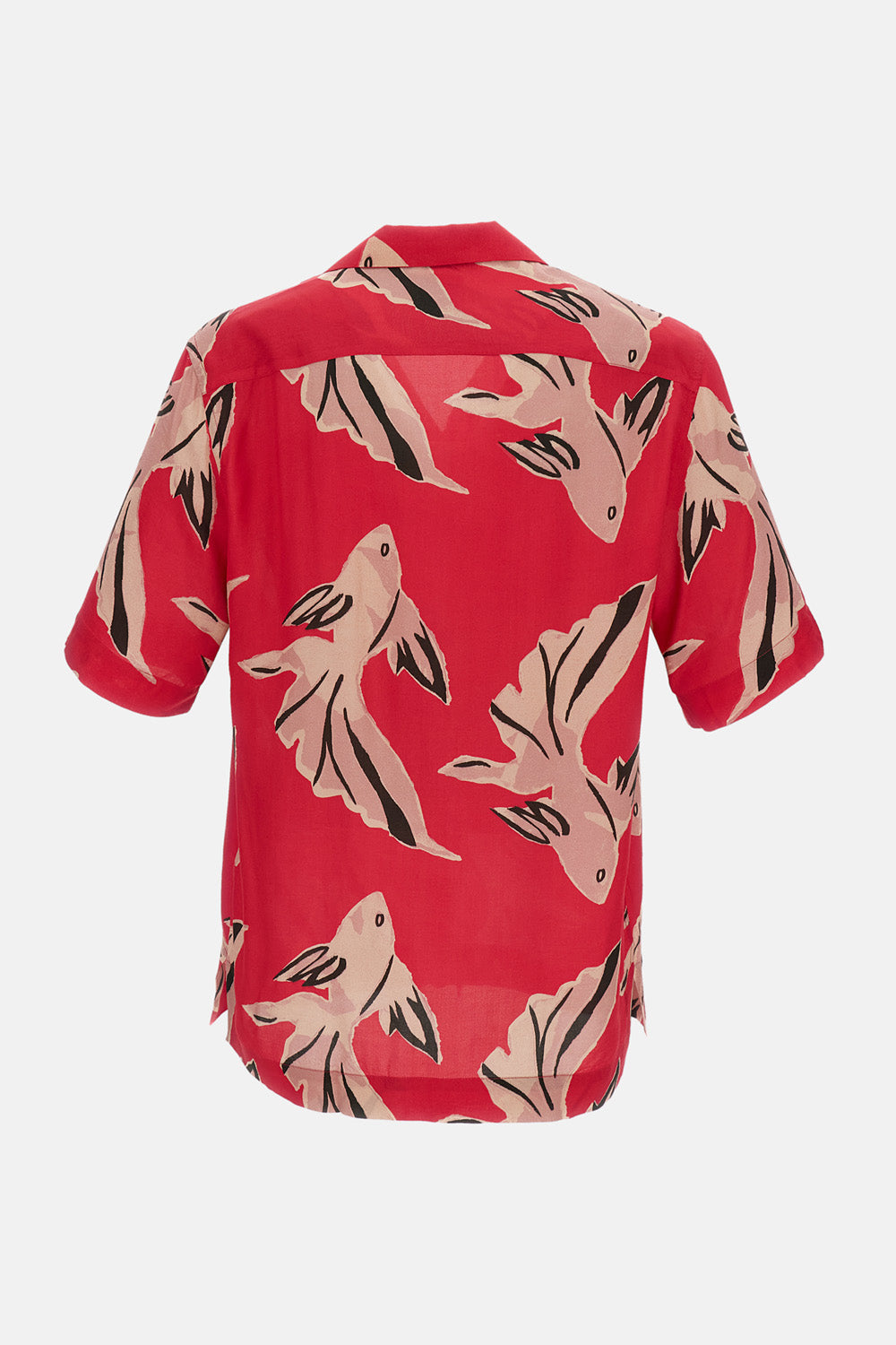 Pink Oversized Printed Short-Sleeve Shirt