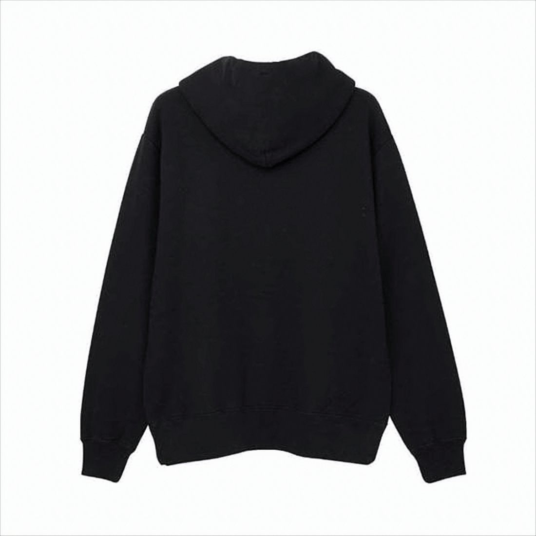 Classic Black Hooded Sweatshirt with Bold Graphic Print