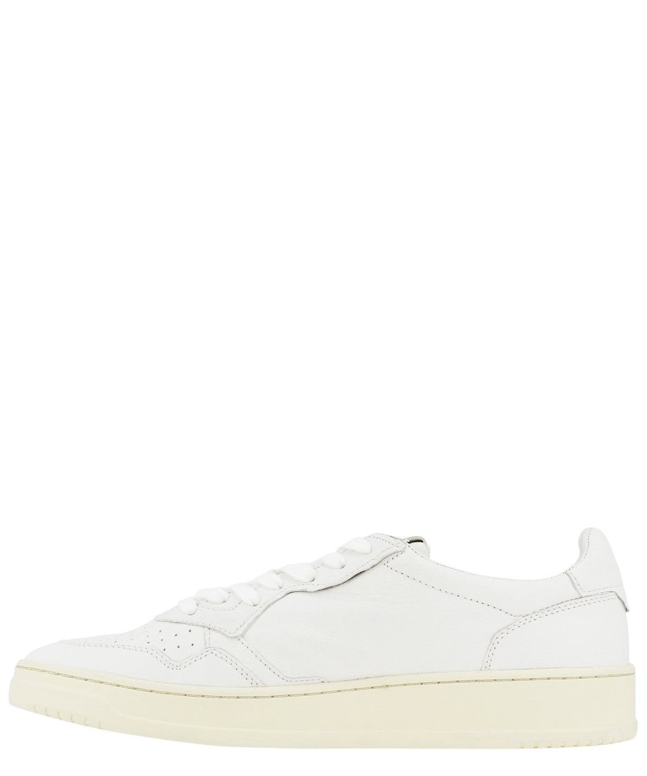 Low-Top Sneakers With Perforated Leather Upper