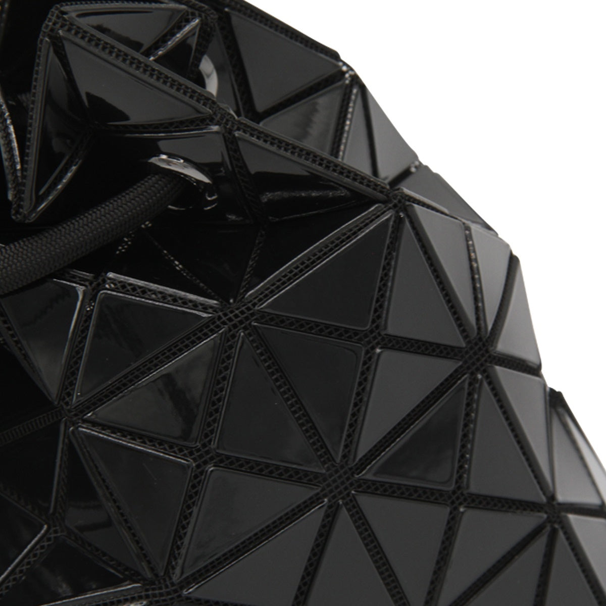 Glossy Black Geometric Pattern Bag