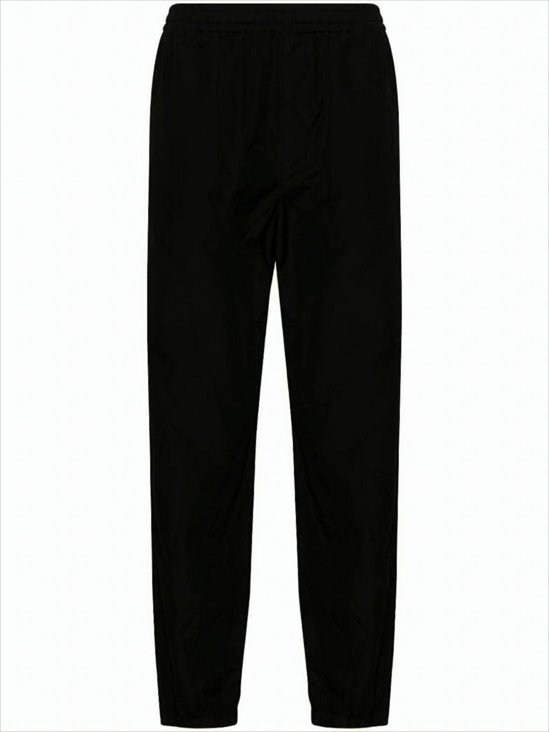 Relaxed Fit Black Wool Jogger Pants