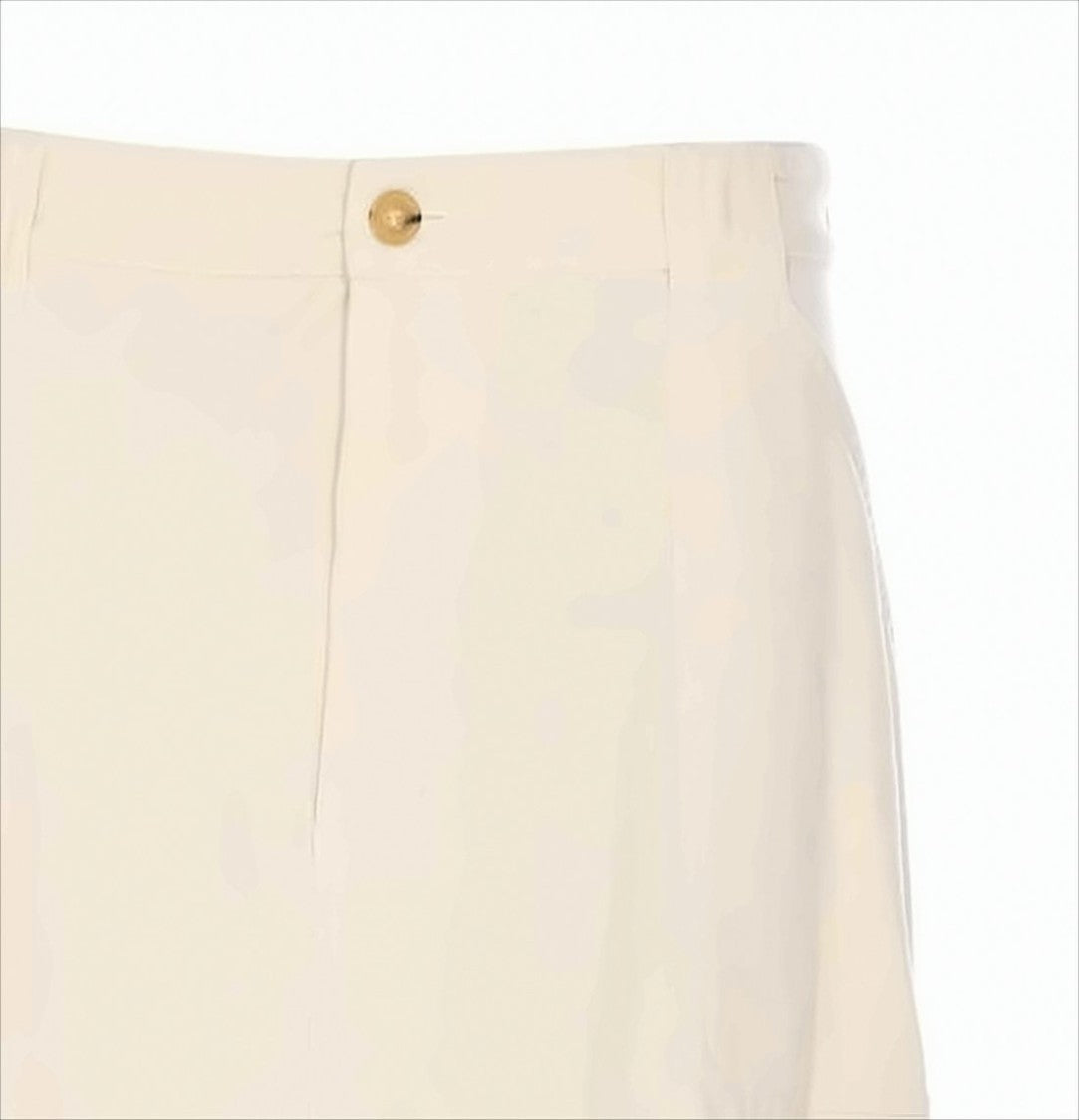 High-Waisted Midi Skirt with Button Closure
