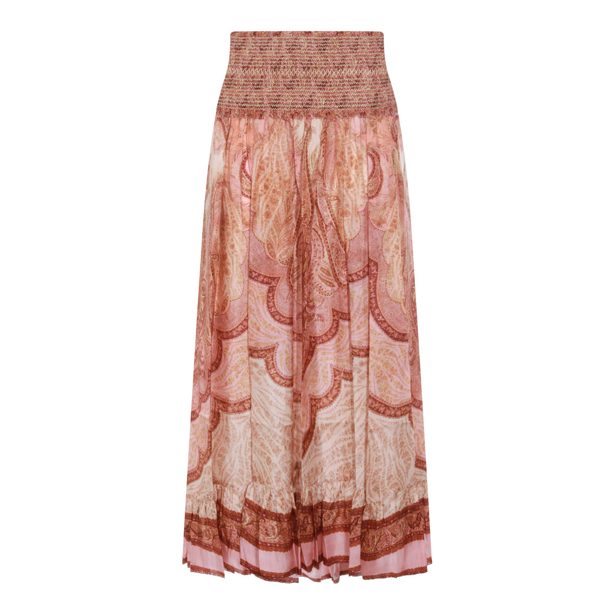 Burgundy Silk Skirt