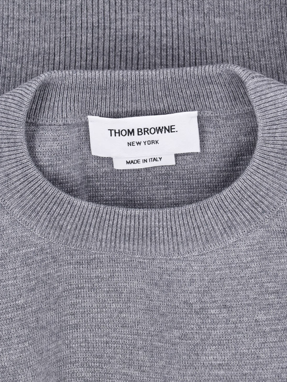 Crew Neck Knit Sweater with Distinctive Stripe Details