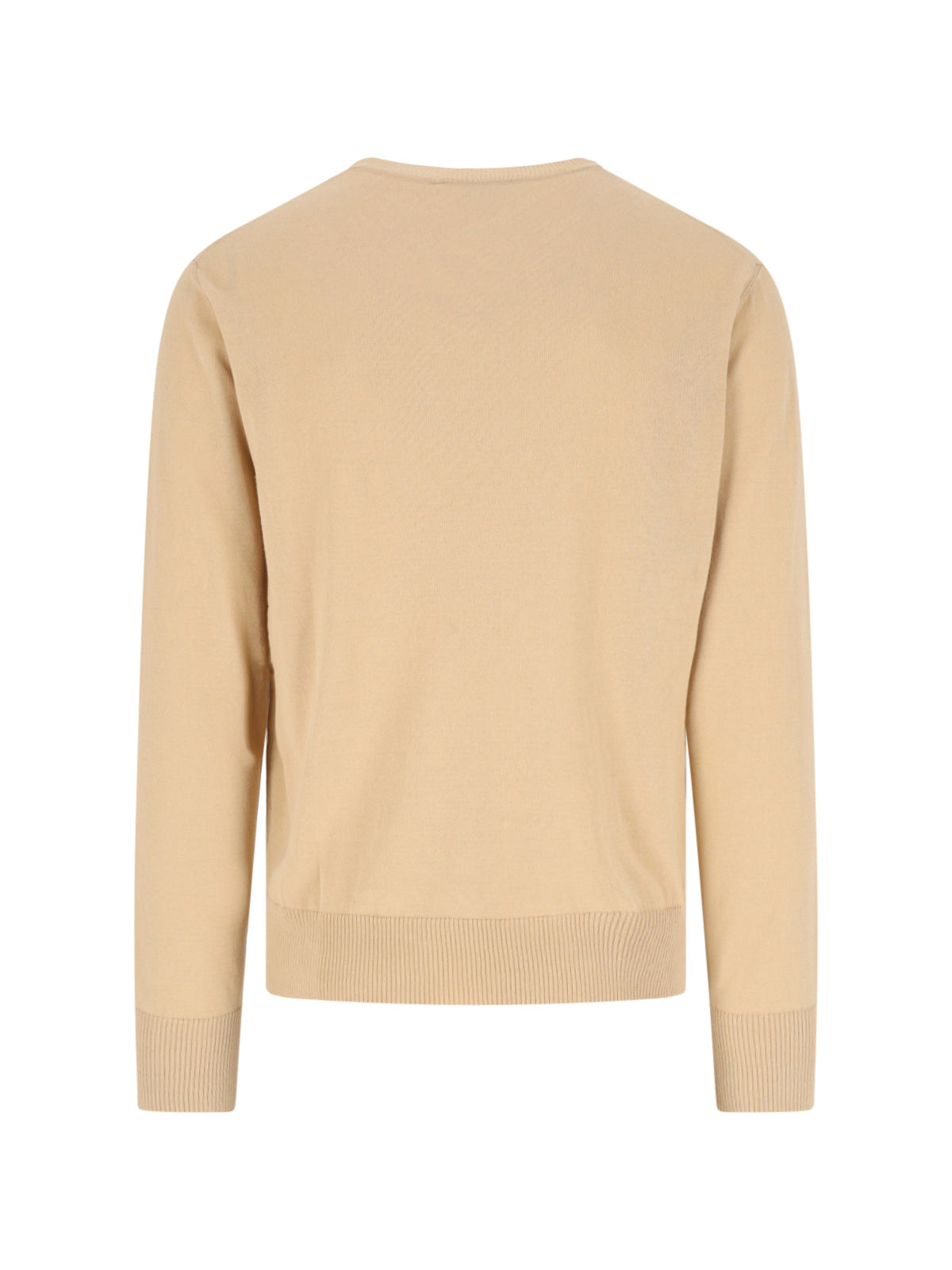 Beige Alex Crew Neck Cotton Sweater