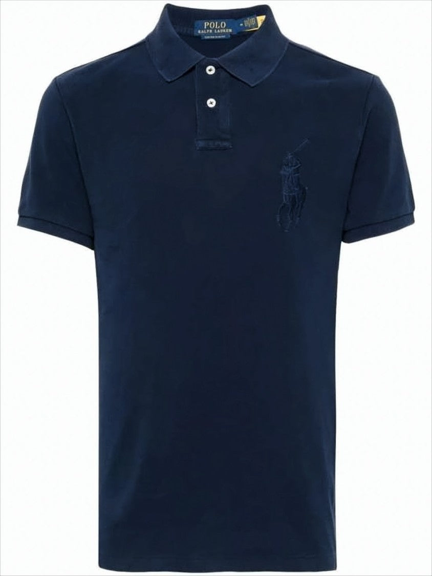 Classic Deep Navy Polo Shirt With Embroidered Logo