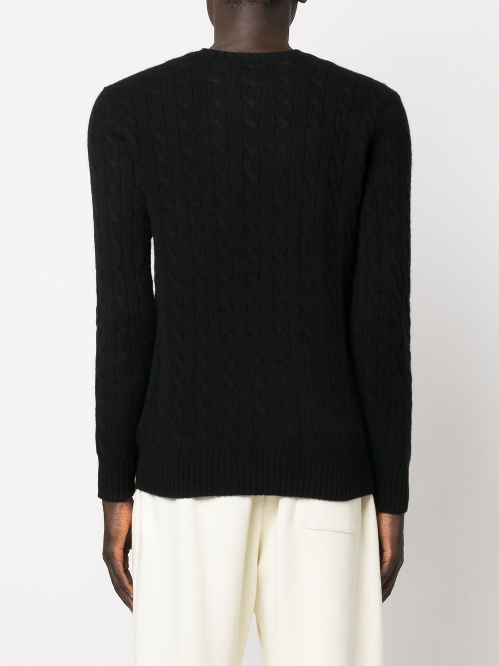 Classic Cable Knit Sweater In Wool-Cashmere Blend