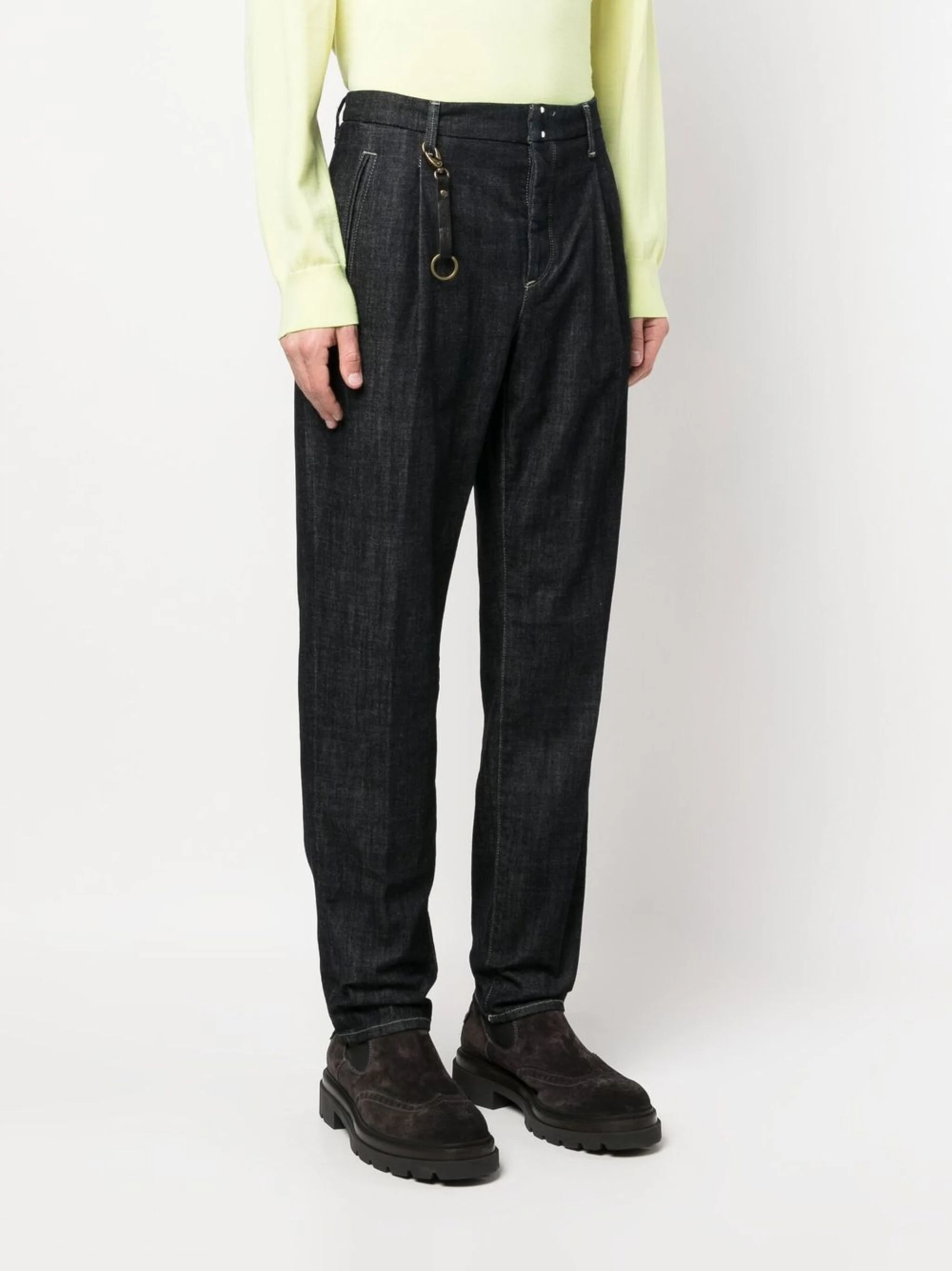 Dark Wash Incotex Cotton Denim Pants