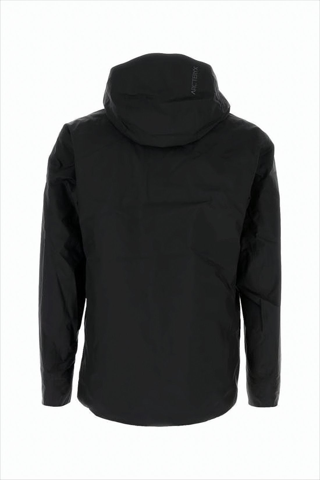 Hooded Black Jacket with Subtle Branding