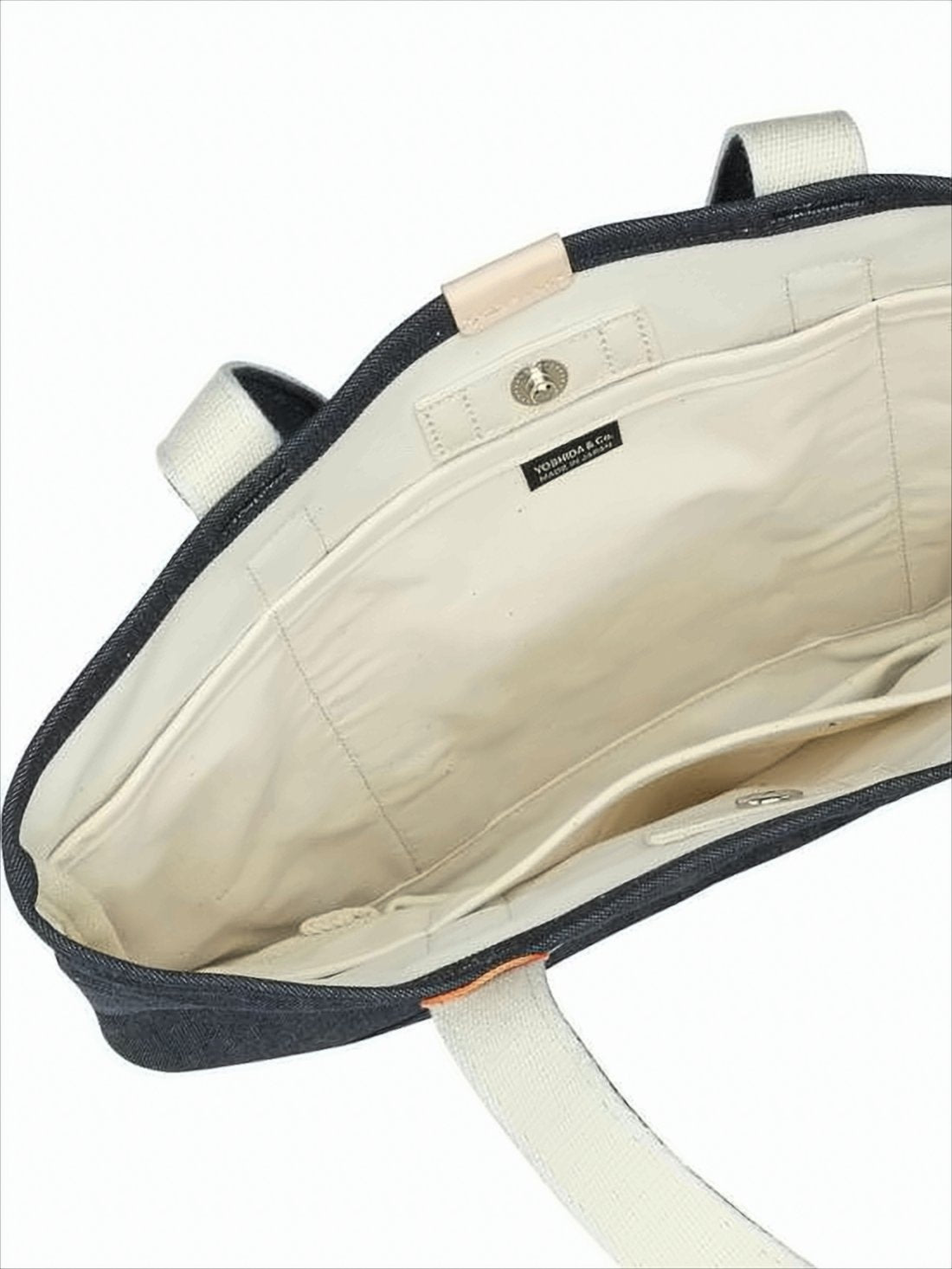 Structured Navy Cotton Tote Bag
